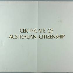 Certificate - 'Certificate of Australian Citizenship', Mary Harriet Ward, Malvern, 21 Jul 1980