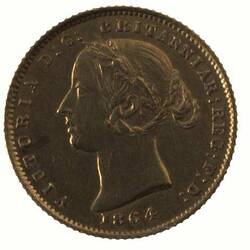 Coin - Half Sovereign, New South Wales, Australia, 1864