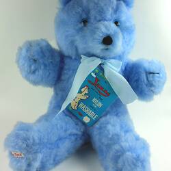 Teddy Bear - JakasToys, Light Blue, 'Honeycomb' Bear, Melbourne, 1970s