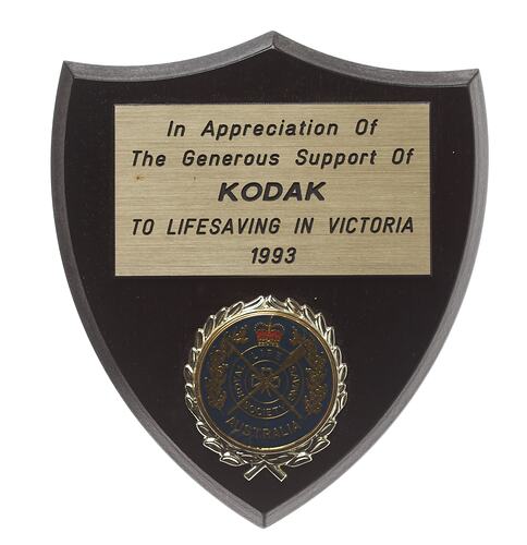 Plaque - Royal Life Saving Society, Kodak (Australasia) Pty Ltd
