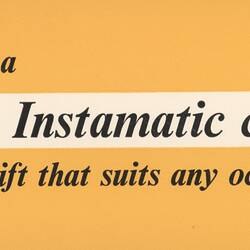 Label - Kodak Australasia Pty Ltd, 'Give a Kodak Instamatic Camera', 1963 - 1970