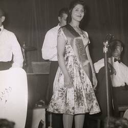 Digital Photograph - Miss Mokambo & Mokambo Band on Stage, Melbourne, 1960s