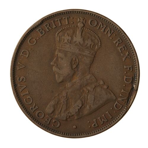 Round bronze coin.