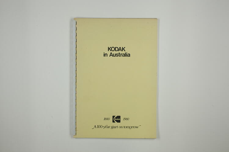 Booklet - Kodak Australasia Pty Ltd, Kodak In Australia, 1980