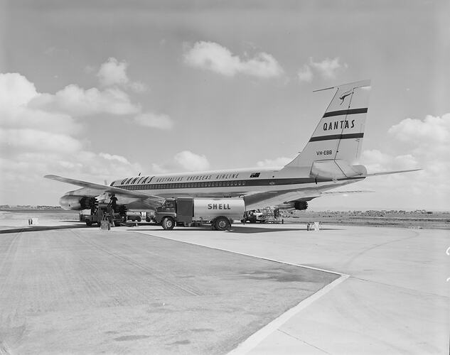 Shell Co, Fuelling an Aircraft, Avalon Airport, Victoria, 27 Aug 1959