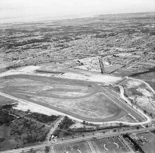 Monochrome aerial photograph of Springvale.