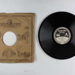 Disc Recording - Edison, Double-Sided, 'Te Souvient - Il' & 'Mira, Di Acerbe Lagrime', 1919-1929.