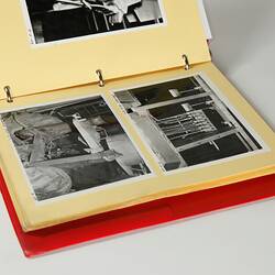 Photograph Album of harvesting equipment.