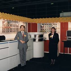 Photograph - Kodak, Elizabeth Delahunty & Chu Teoh at Document Imaging Conference, Hong Kong, 1988