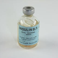 Insulin Vial -  BP, 40 Units, Late 1960s