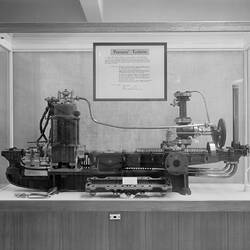 Parson's turbine and generator (ST 5756), Institute of Applied Science (Science Museum), Melbourne, October 1966