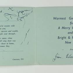 Booklet - 'Christmas Greetings from S.S.New Australia', 1953