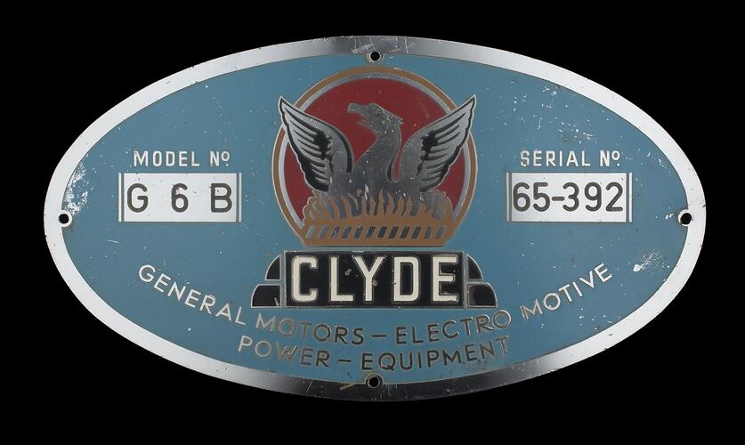 Locomotive Builders Plate - Clyde Engineering Co. Ltd., Granville Works, New South Wales, 1963-1968