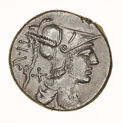 Coin - Denarius, Tiberius Veturius, Ancient Roman Republic, 137 BC - Obverse
