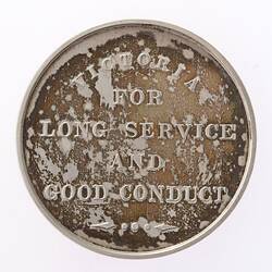 Medal - Victoria Long Service & Good Conduct Medal, Specimen, Victoria, Australia, 1902 - Reverse
