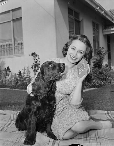 Portrait of a Woman with a Dog and a Radio, Box Hill, Victoria, Sep 1958