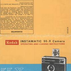 User Guide - Kodak Australasia Pty Ltd, 'Instamatic 55-X Camera', circa 1970-1972