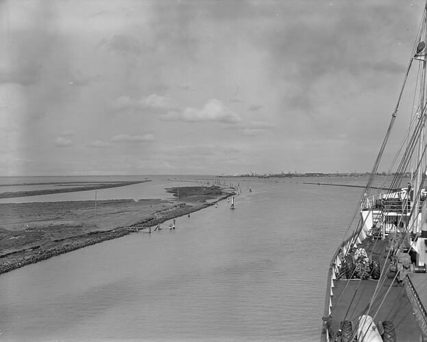 Australian National Line, Cargo Ship, Port Phillip, Victoria, Aug 1958