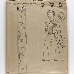 Sewing Pattern - Home Journal No. 10592, Woman's Nightdress, circa 1951