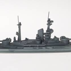 Grey ship model. Right profile.