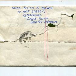 Envelope - Sylvia Boyes To Lindsay Motherwell, Cape Town To London, 1969