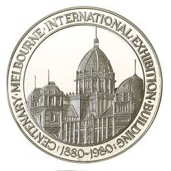 Medal - Centenary of Royal Exhibition Buildings, Numismatic Association of Victoria, 1980 AD