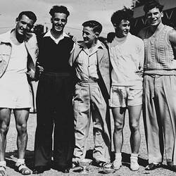 Photograph - Sprinters at Company Picnic, Frankston, Victoria, 1949