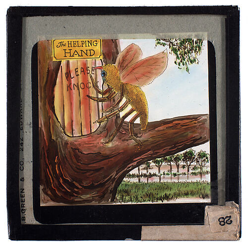 Lantern Slide - Universal Opportunity League, 'The Helping Hand'