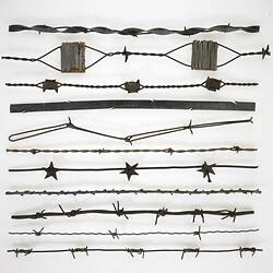 Barbed Wire Sample - Hodge, Two Parallet Strand, Ten Point, Spur Barb, Wisconsin, 1887
