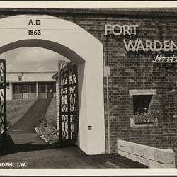 Digital Image - Entrance to Fort Warden Holidays, Isle of Wight, England, circa 1952