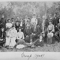 Photograph - 'Group', by A.J. Campbell, Ferntree Gully, Victoria, 1905