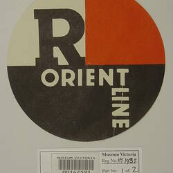 Baggage Label - Orient Line "R"