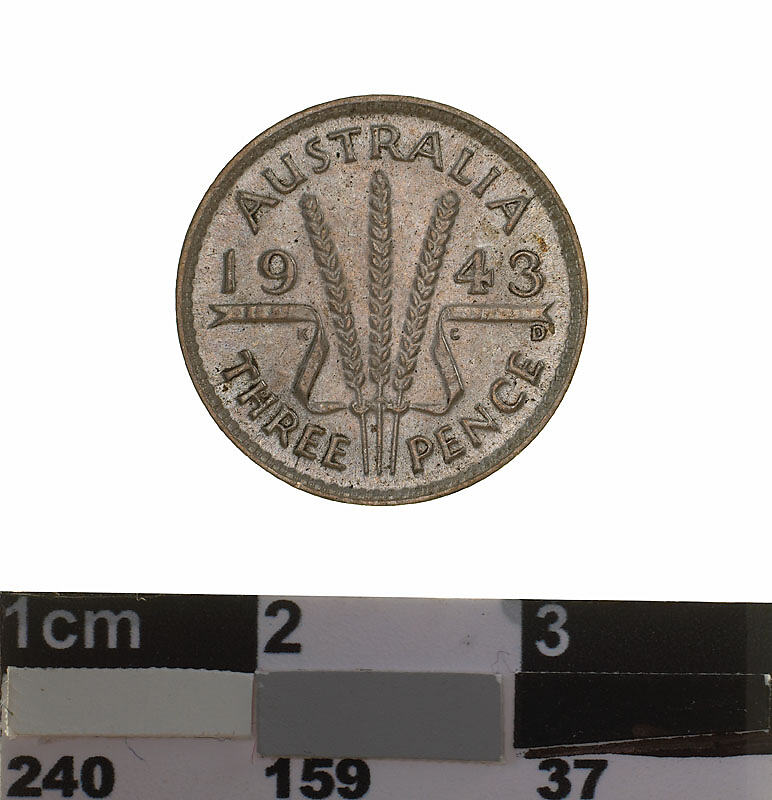 Coin - Threepence, Australia, 1943