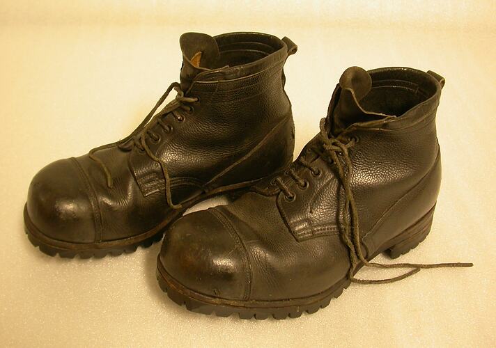 Pair of Boots - Hiking, Black Leather