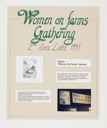Victorian Women on Farms Gathering, Sea Lake 1991Victorian Women on Farms Gathering - Sea Lake 1991
