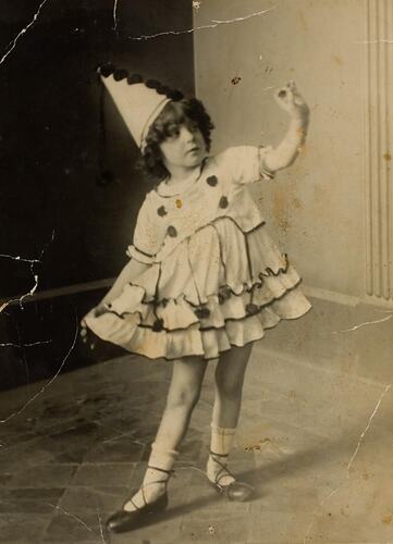 Digital Photograph - Girl Dressed as Pierrot, Melbourne, 1918