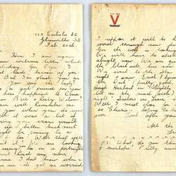 Letter - Auntie Lil to Aircraftman Royce Phillips, Personal, 20 Feb 1942