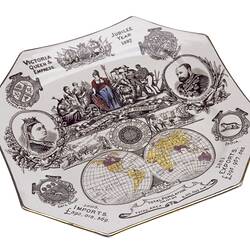 Plate - Queen Victoria Golden Jubilee, Silber Fleming Ltd, 1887