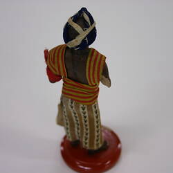 Indian Figure - Moor-Man Servant with Money-Bags, Clay, circa 1866