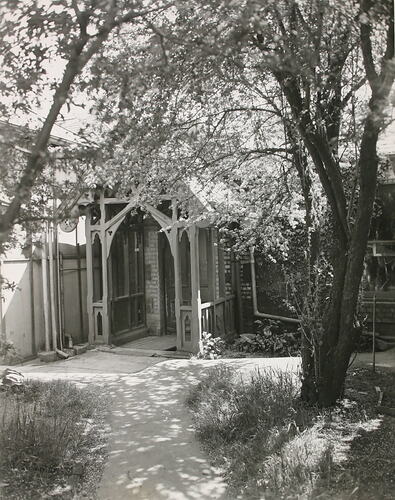 Photograph - Yarra Grange Cottage Back Entrance and Powder & Solution Department, Kodak Factory, Abbotsford,1949