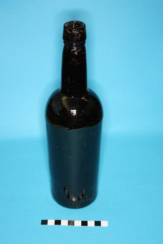Beer/Wine Bottle - Glass, Dark Green,1840-1920