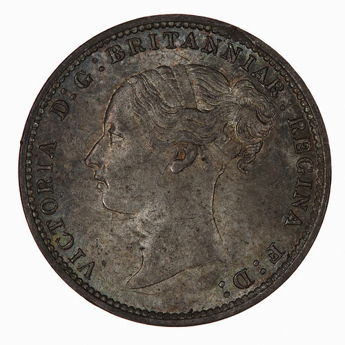 Coin - Threepence, Queen Victoria, Great Britain, 1886 (Obverse)