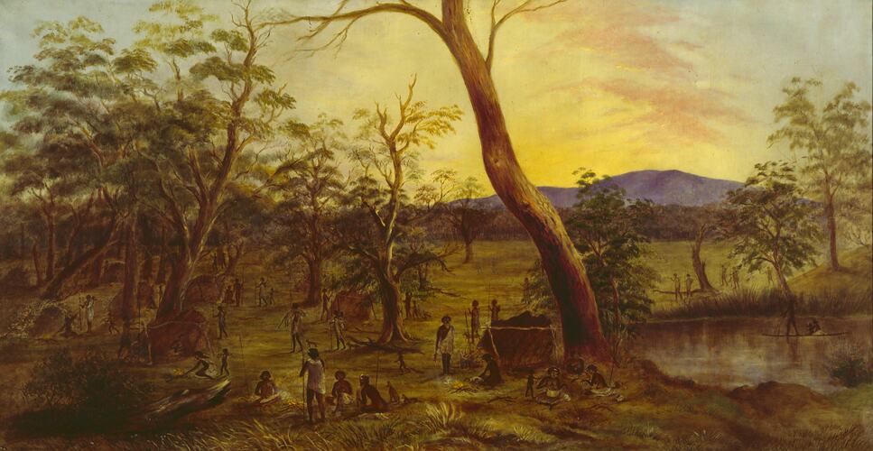 Painting - 'Home Life of the Victorian Aborigines'