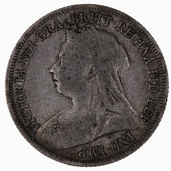 Coin - Shilling, Queen Victoria, Great Britain, 1901 (Obverse)