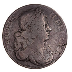 Pattern Coin - Crown, Charles II, Great Britain, 1663 Reddite (Obverse)