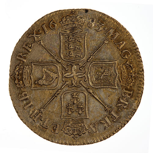 Coin - Guinea, Charles II, Great Britain, 1683 (Reverse)