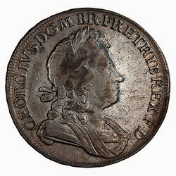 Coin - Crown 5 Shillings, George I, Great Britain, 1716 (Obverse)