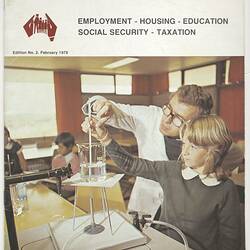 Booklet cover with science class image.