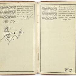 National Identity Booklet - Bupgerliche Legitimation (German) / Obcanska Legitimage' (Czech)