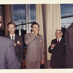 Photograph - Kodak Australasia Pty Ltd, Henry Foote with Kodak Executives, Staff & Guests at the Reception of the Official Opening of the Kodak Factory, Coburg, 1961